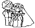 Cartoon Bride & Groom