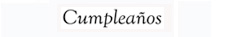 'Cumpleaños'
