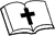 View detail information about 'Bible with cross' - 18-point Emblems Religious Theme